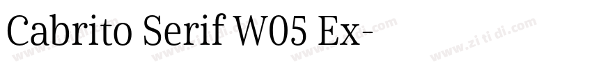 Cabrito Serif W05 Ex字体转换